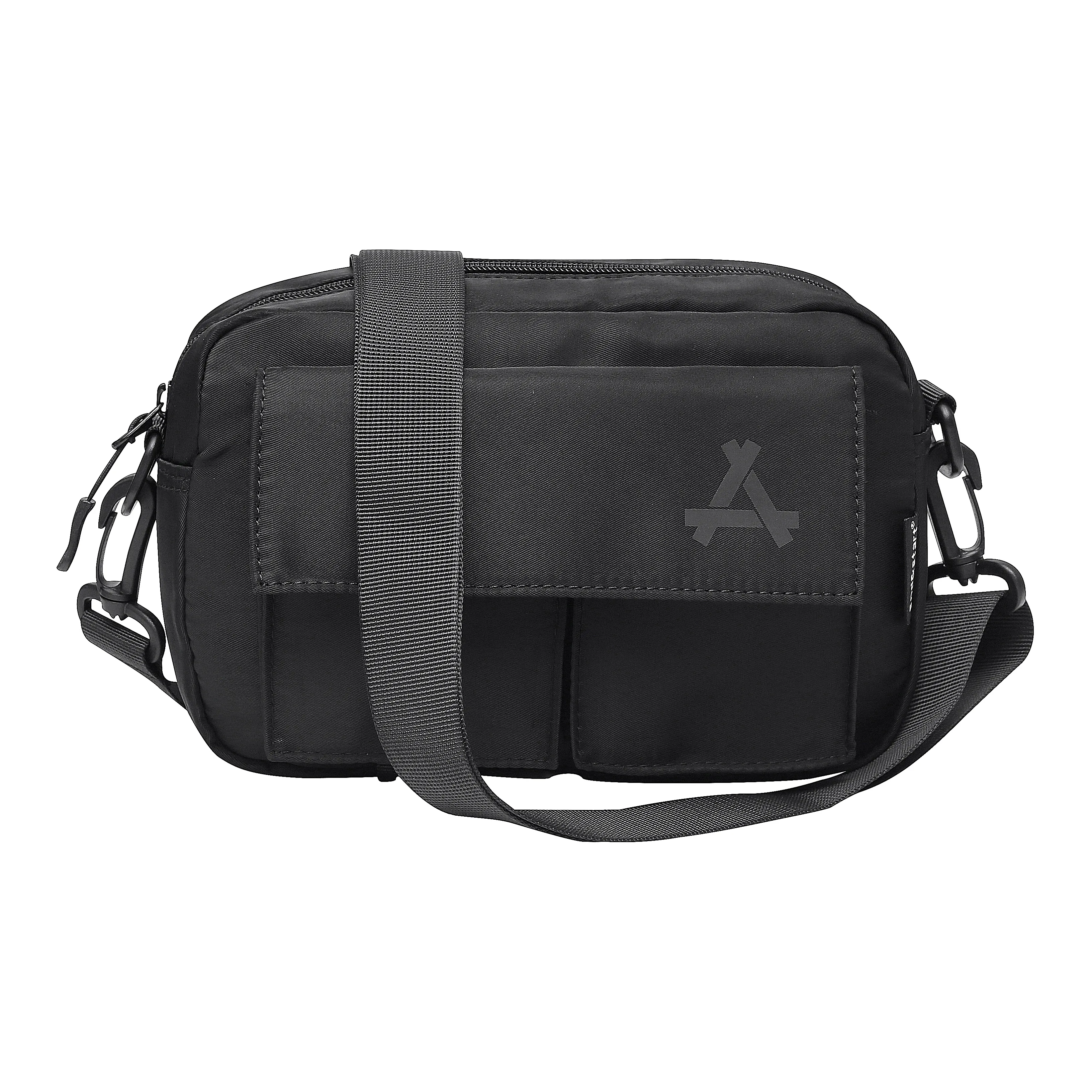 KONADCT Полиэстер ПУ (полиуретан) Sling Сумка Сумка через плечо Бананка Маленький Унисекс Черный