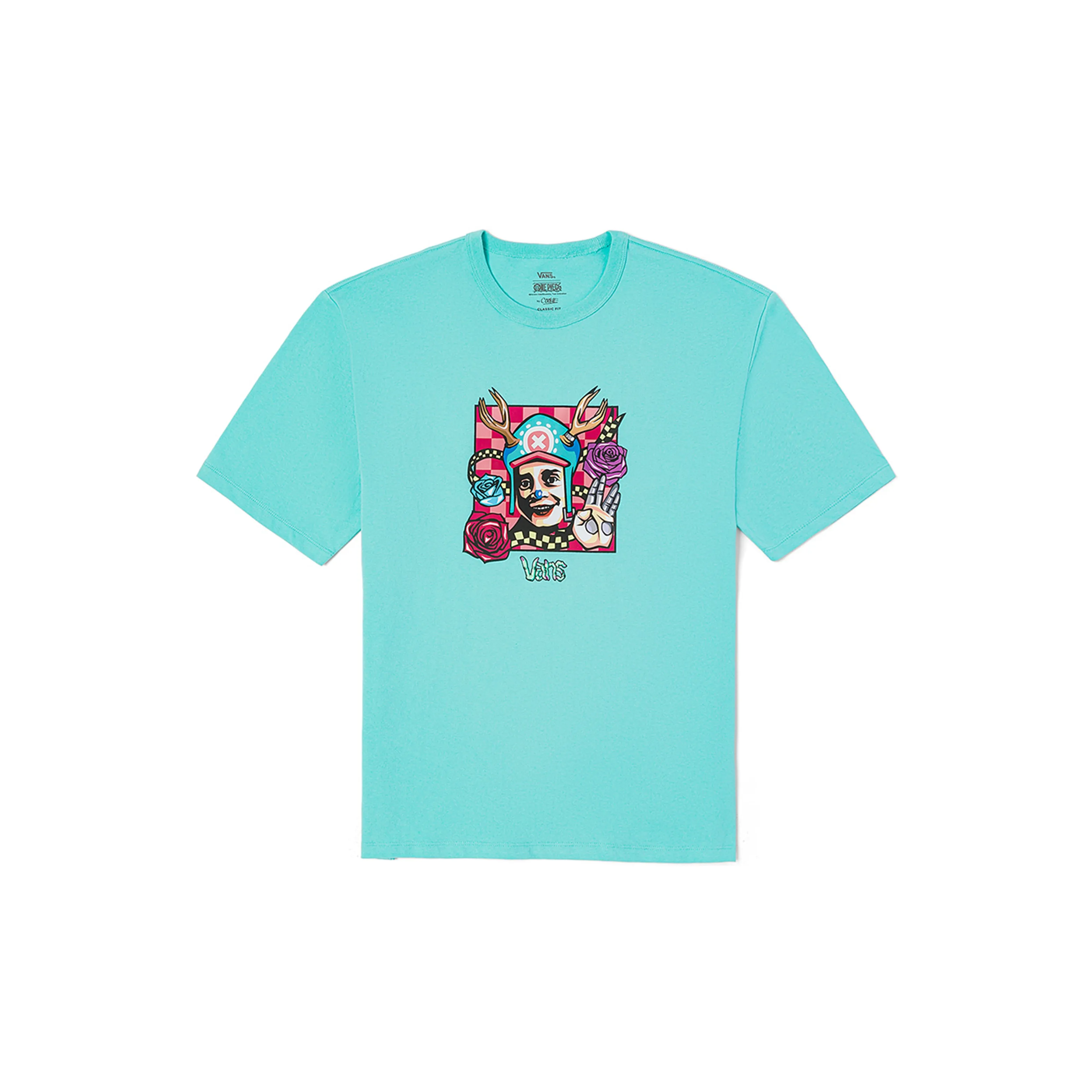 Vans X One Piece King Of Thieves Co Branded Collection T Shirts Unisex Lake Blue