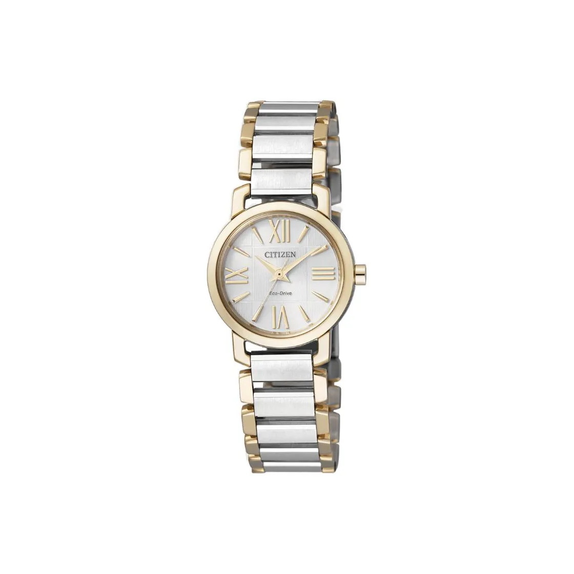 CITIZEN Ecology Drive Collection Светильник Кварцевый механизм Нержавеющая сталь Ремешок Часы Женские Белый циферблат