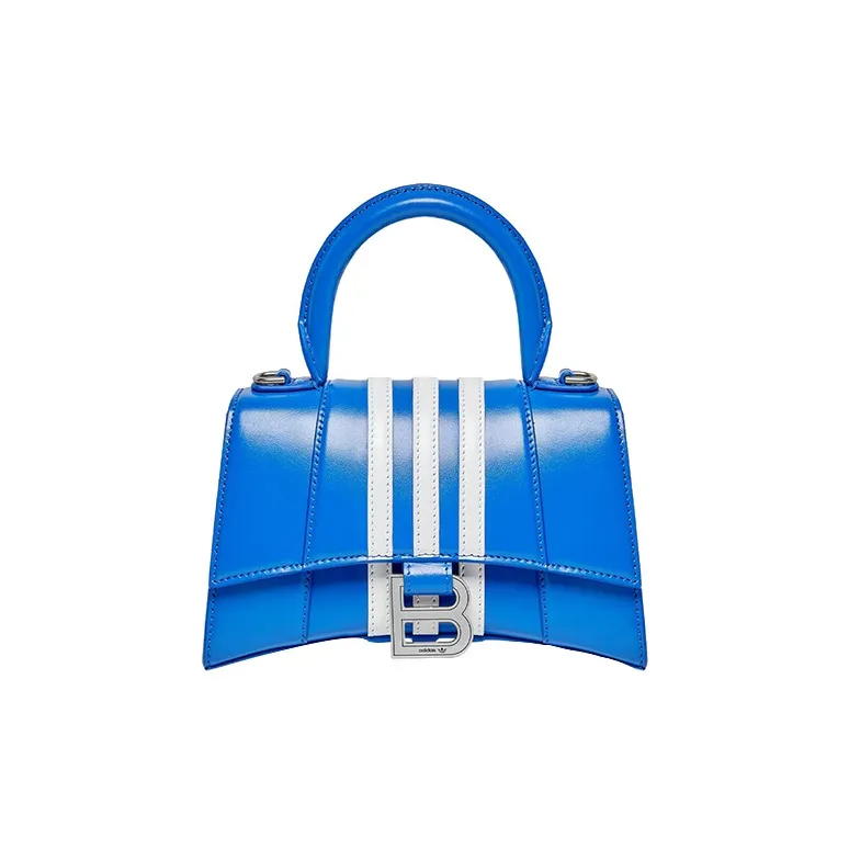 Balenciaga X Adidas Hourglass Xs Box Handbag Blue