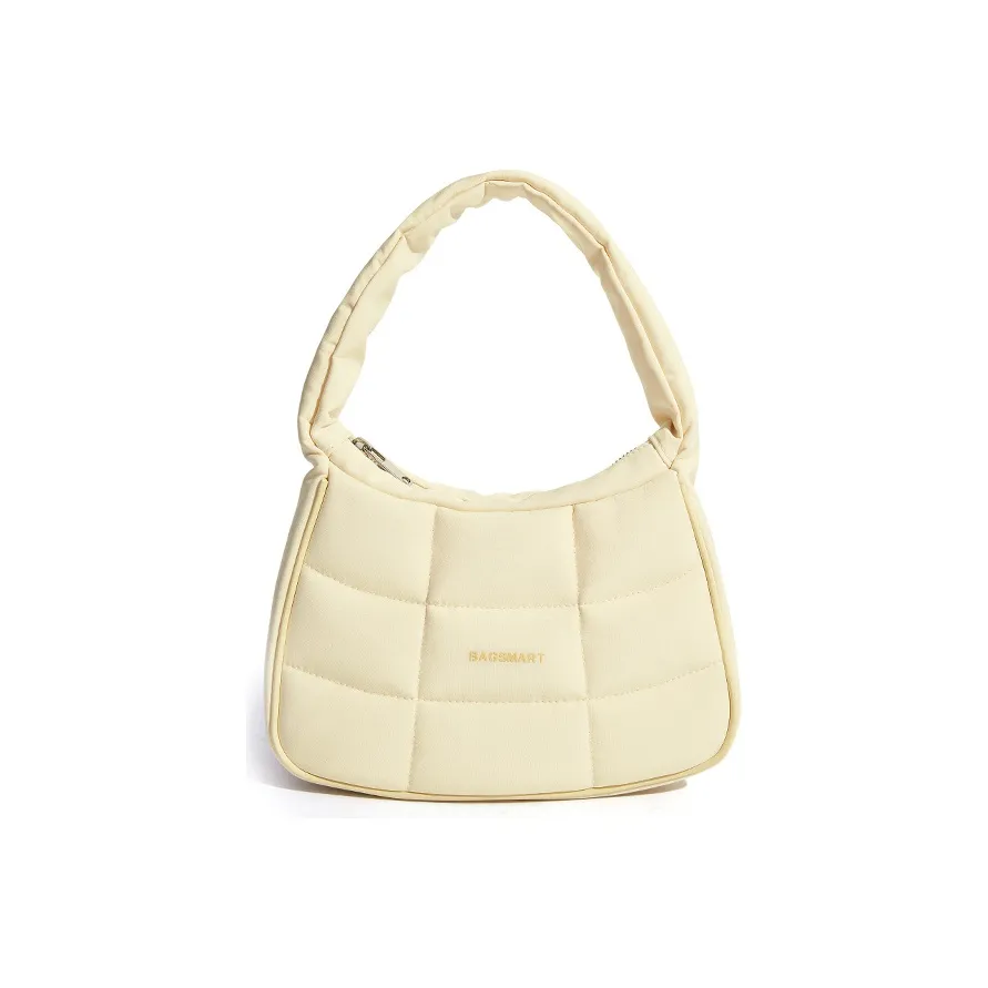 BAGSMART Nylon Fabric Shoulder Bag, Handbag, Shoulder Bag Trumpets Women's Black/Light Yellow