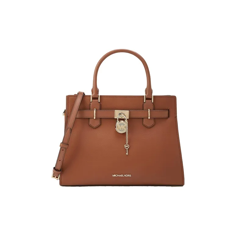 MICHAEL KORS Кожа Замковая Сумка через плечо Сумка на одно плечо Средний размер Женская Кожа Коричневый