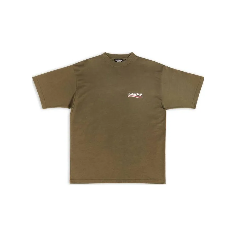 Balenciaga FW22 T-Shirt Loose Fit Men's Khaki Баленсиага FW22 T-Рубашка Свободного кроя Мужская Хаки