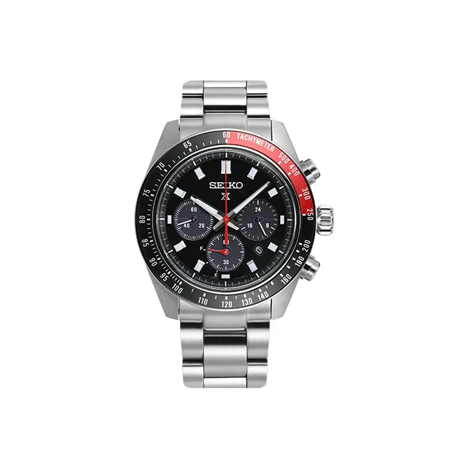 SEIKO Prospe Solar Механизм Нержавеющая сталь Ремешок Часы Мужские Черный Циферблат