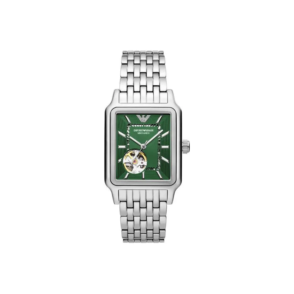 EMPORIO ARMANI Wrist Watch Automatic Mechanical Movement Stainless Steel Strap 36mm Green Dial Men's