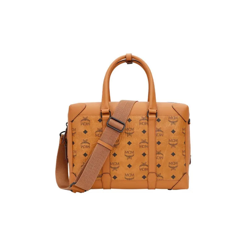 MCM Soft Berlin Visetos Artificial Leather, Leather Handbag, Crossbody Bag Medium Size Men's