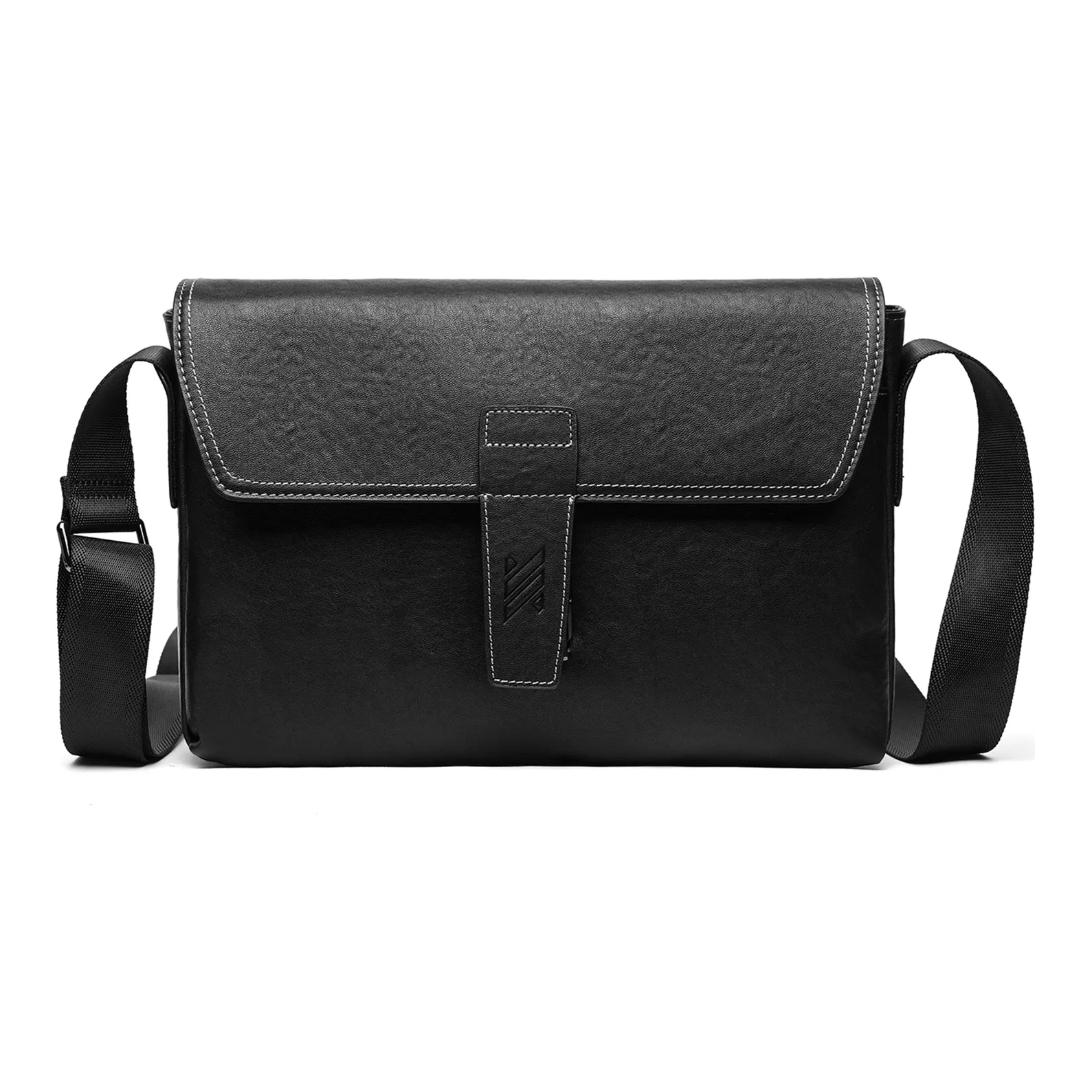 NOMK Сумка через плечо из коровьей кожи сумка для доставки средний размер унисекс черный