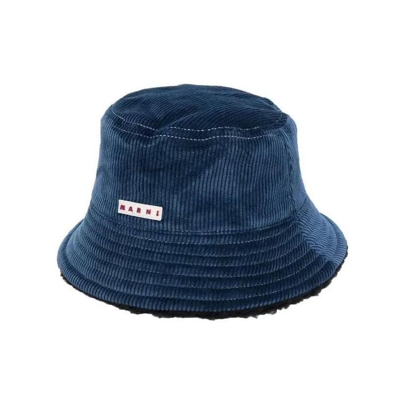 MARNI Cotton Шляпы ведра Синий Мужской