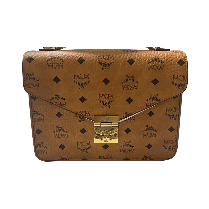 MCM Leather Handbag, Crossbody Bag Medium Size Women's
