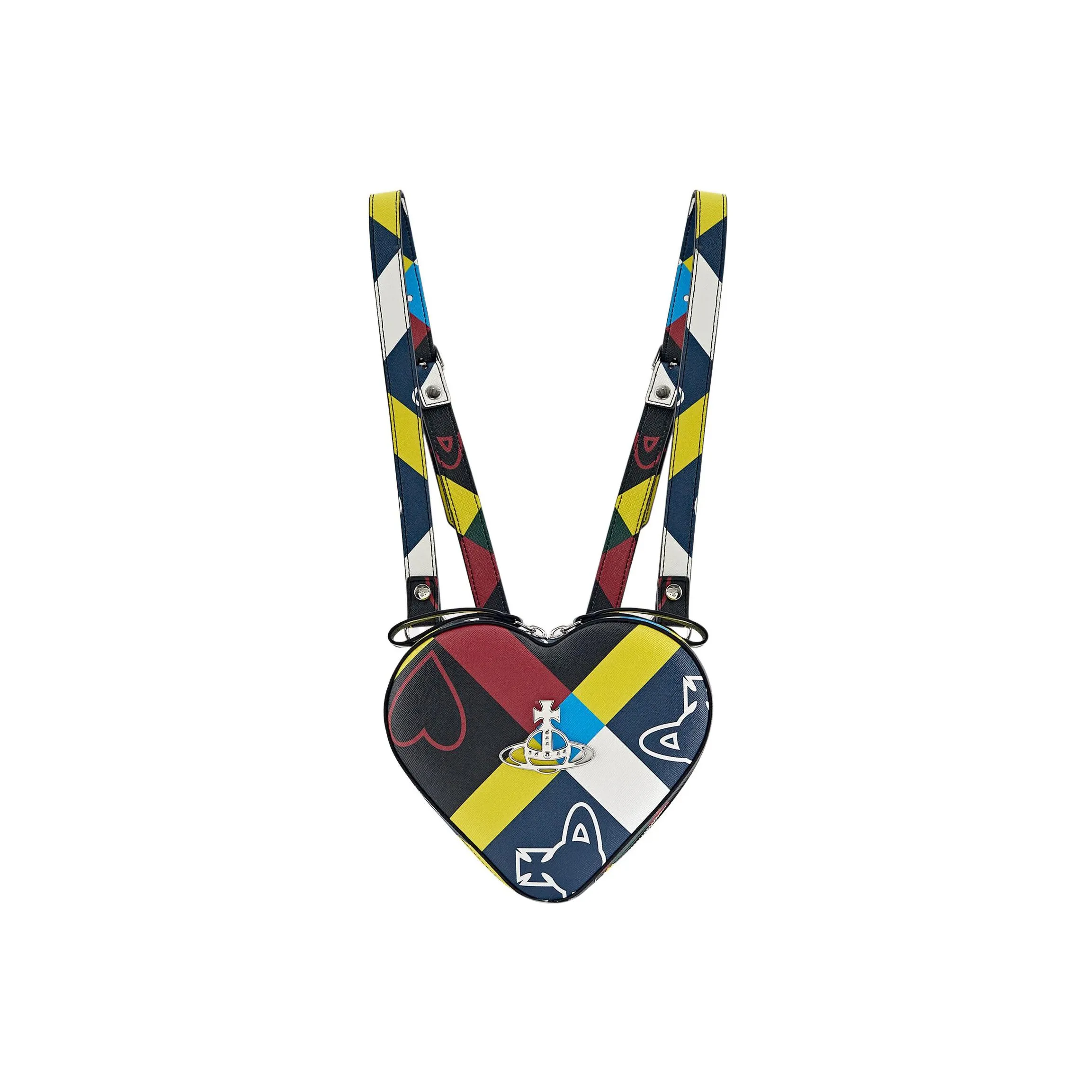 Vivienne Westwood Recycled Polyester Cotton Blend, Polyurethane Backpack Mini Women's Multicolor