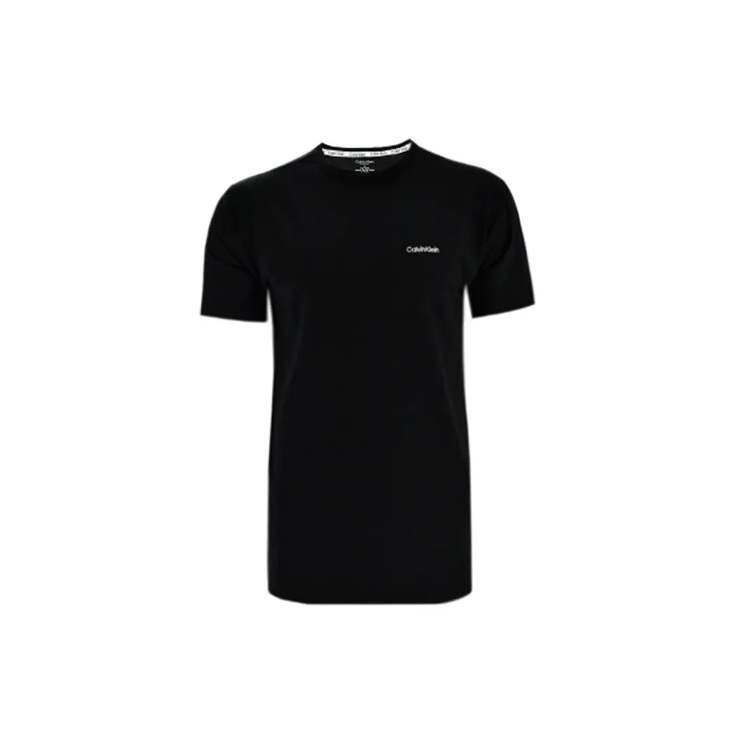 CK/Calvin Klein FW22 Crew Neck Fitted Straight Short Sleeved T Shirt Unisex Black