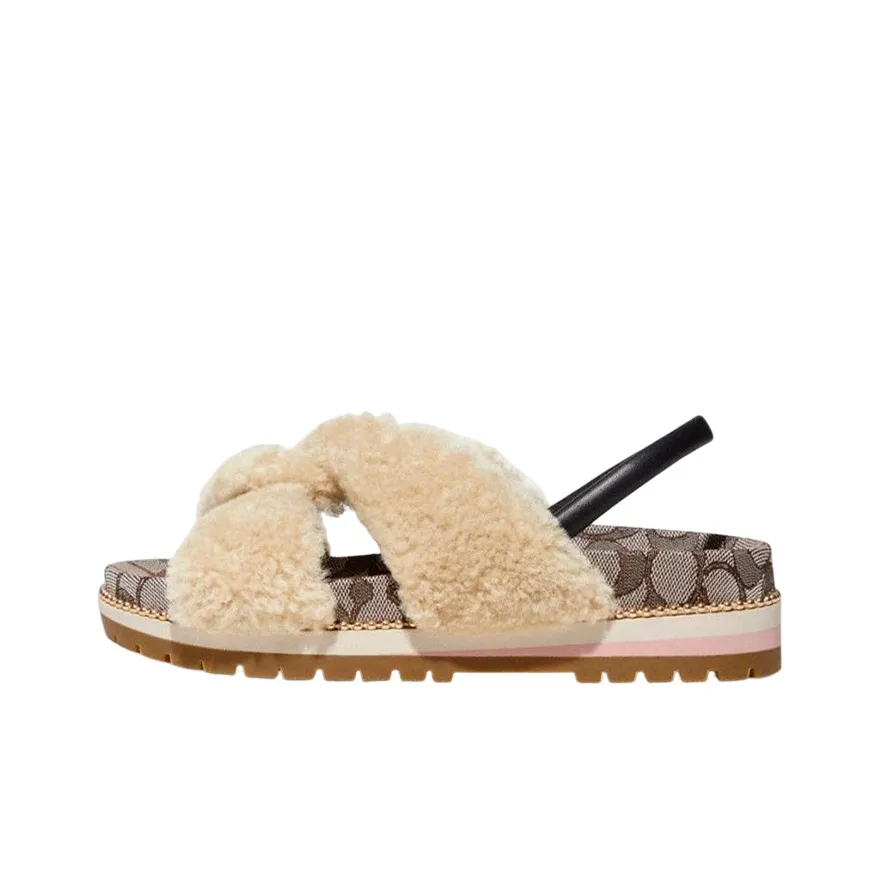COACH Strap Sandals Women's Beige