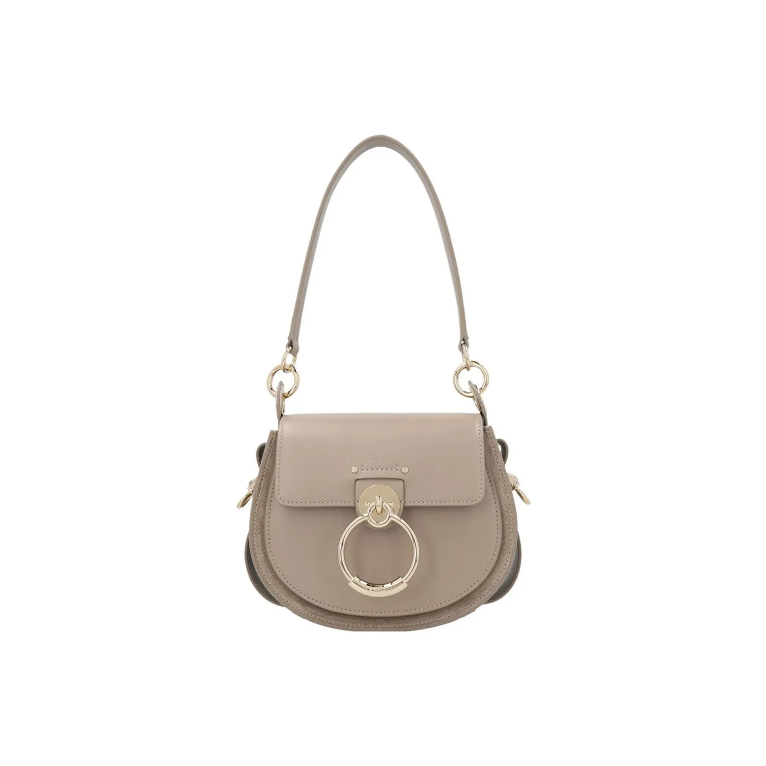 Chloe TessChloé Handbag Smooth Calf Leather Crossbody Bag, Shoulder Bag Women's Gray