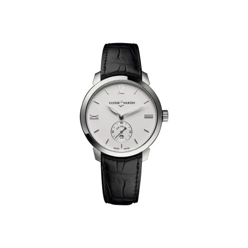 ULYSSE NARDIN Автоматический Механический Движение Мужские Gilt Collection Часы 40 мм Белый