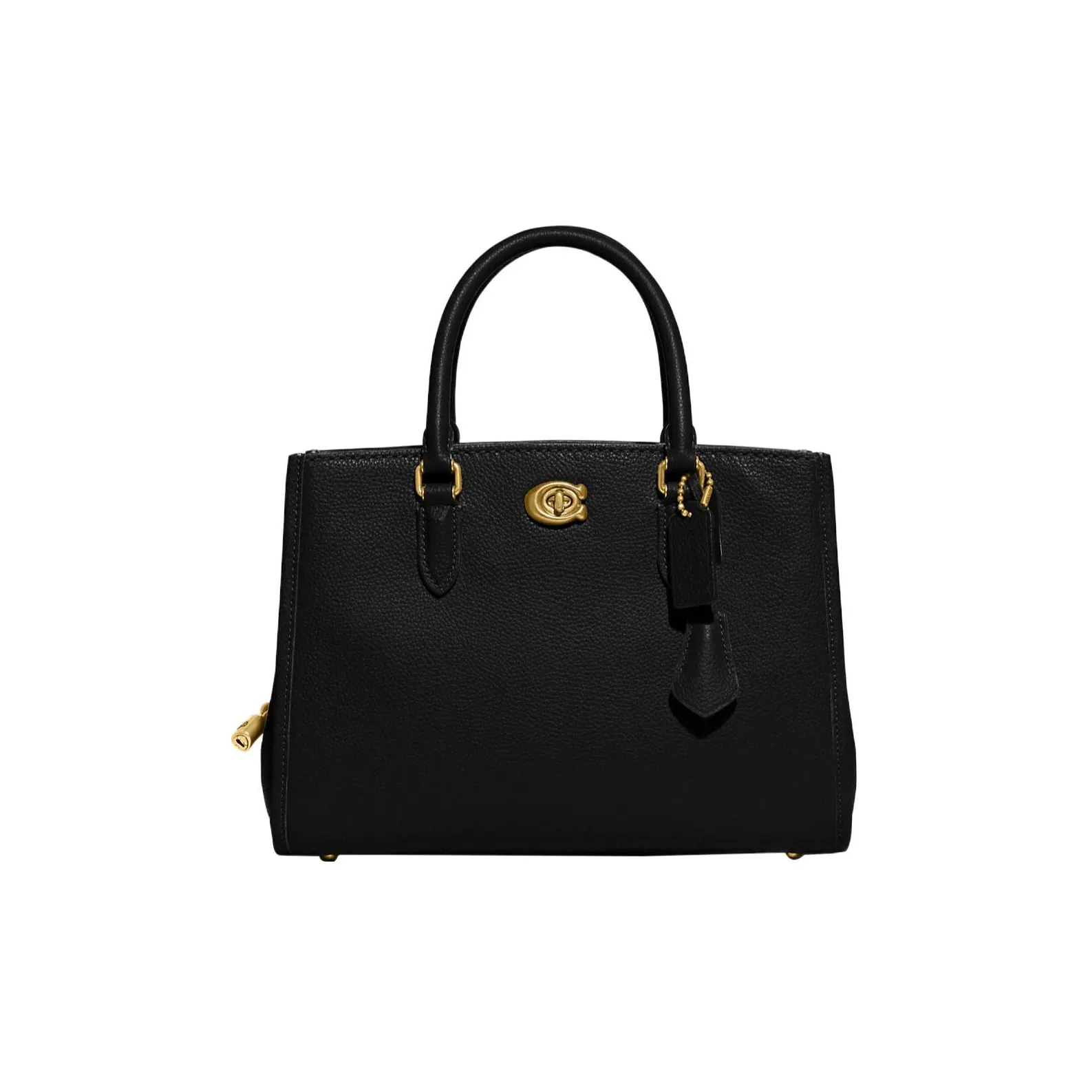 COACH Brooke Cow Leather Tote Bag Shopping Bag Handbag Shoulder Bag Crossbody Bag Large Size Women's Black