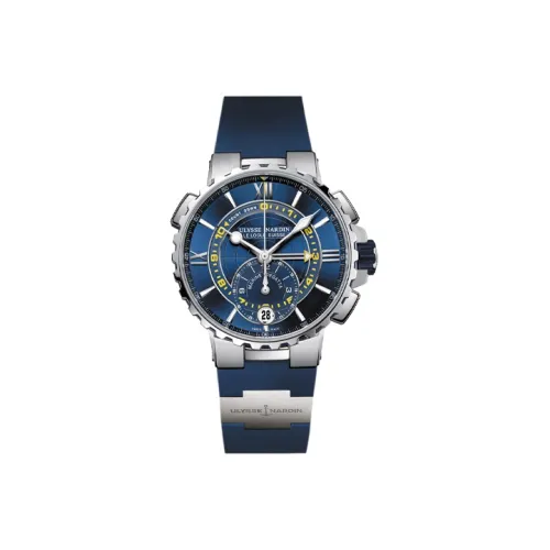 ULYSSE NARDIN Автоматический Механический Движение Мужские Nautical Collection Часы 44 мм Синий