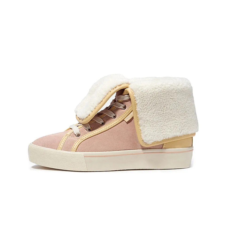 COACH Высокие Топы Стильные Скейтбординг Женские Розовые