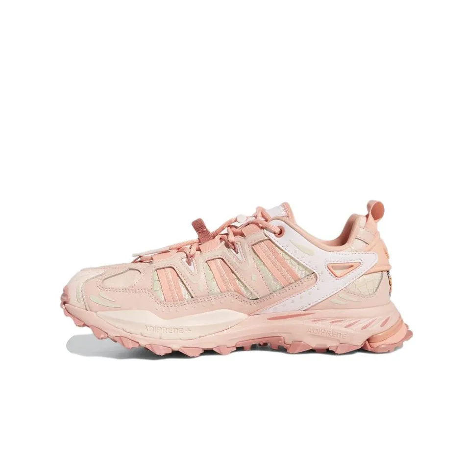 Adidas Originals Hyperturf Adventure Ddlm Шокабойцы Slip-resistant Abrasion-resistant Низкий Топ Уличная обувь Розовый