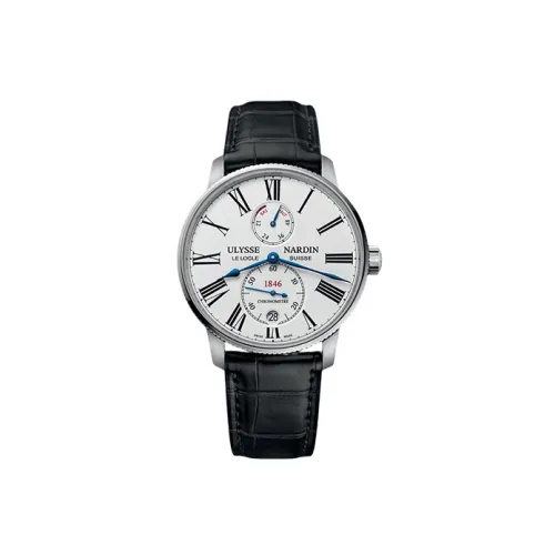 ULYSSE NARDIN Автоматический Механический Движение Мужские Nautical Collection Часы 42 мм Белый