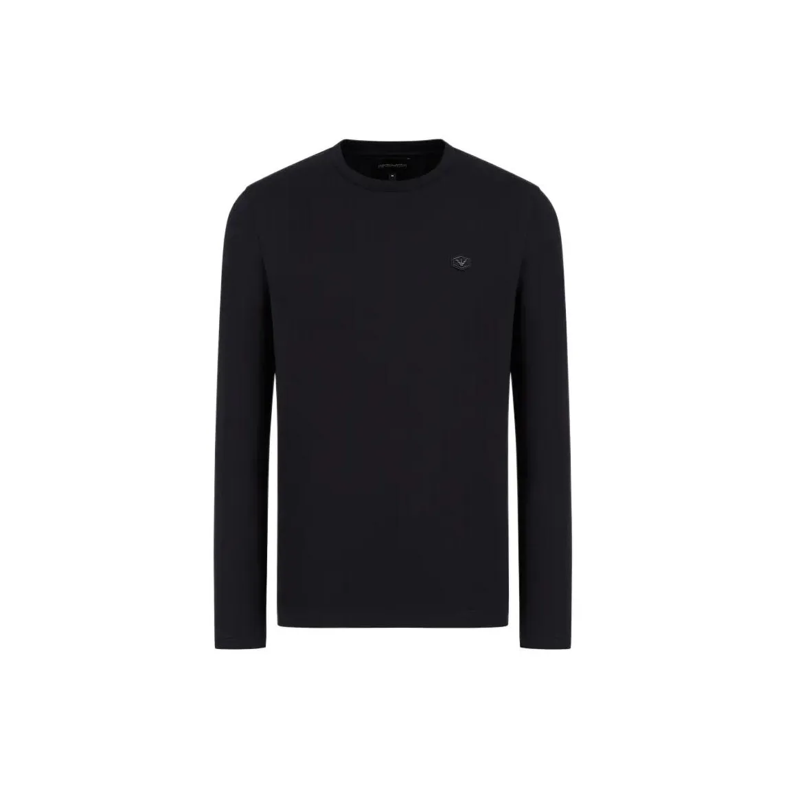 EMPORIO ARMANI Logo Patch Long Sleeved Crewneck T Shirt