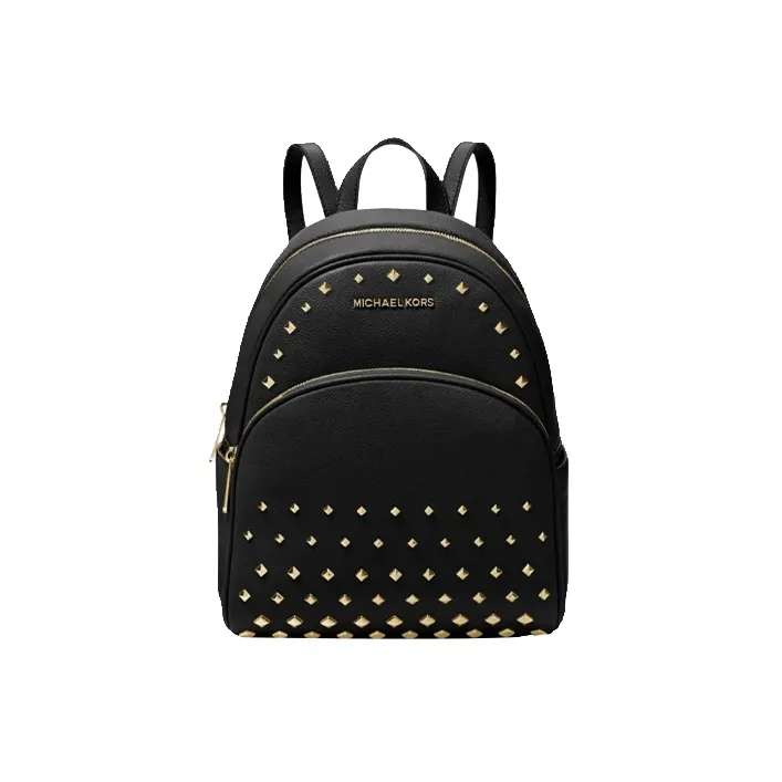 MICHAEL KORS Abbey Leather Backpack Medium Size Women's Black
