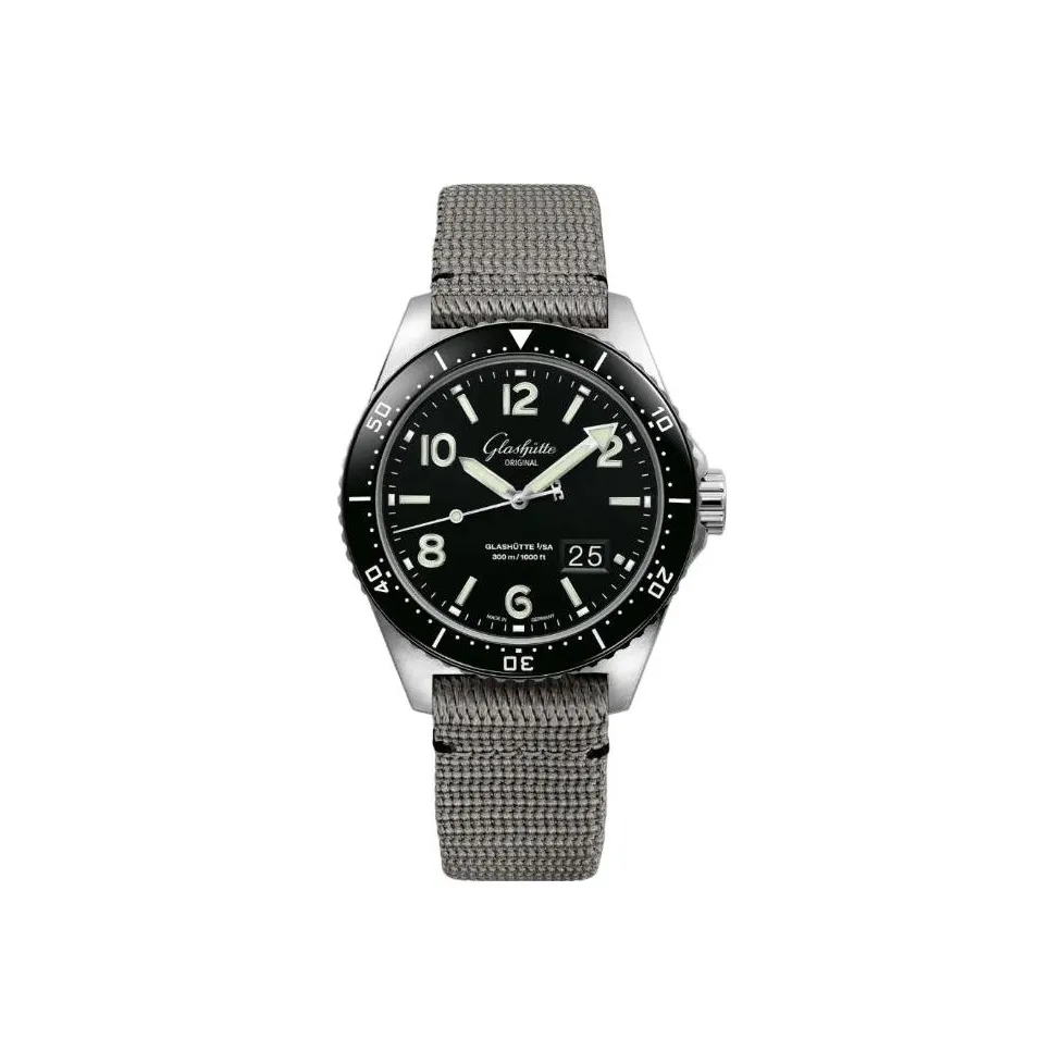 GLASHUTTE ORIGINAL SPEZIALIST Automatic Mechanical Movement Men's Watch Black Dial Stainless Steel Case