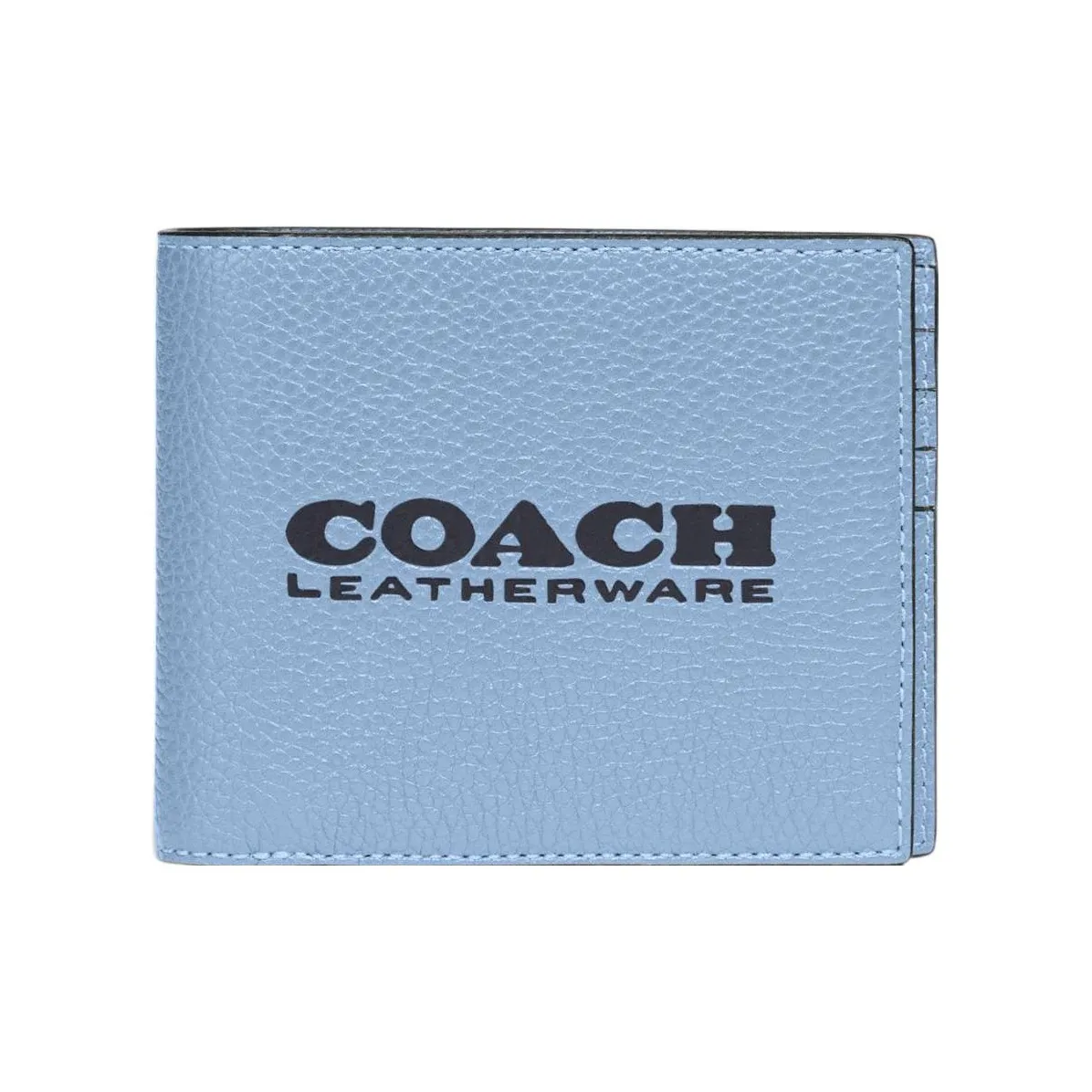 COACH 3 IN 1 Wallet Полированная текстура гальки коровья кожа держатель для карт кошелек женский синий