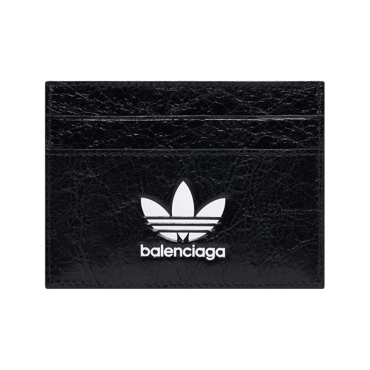 Balenciaga X Adidas Коллаборация Balenciaga x Adidas Sheepskin Картхолдер Унисекс Черный Белый