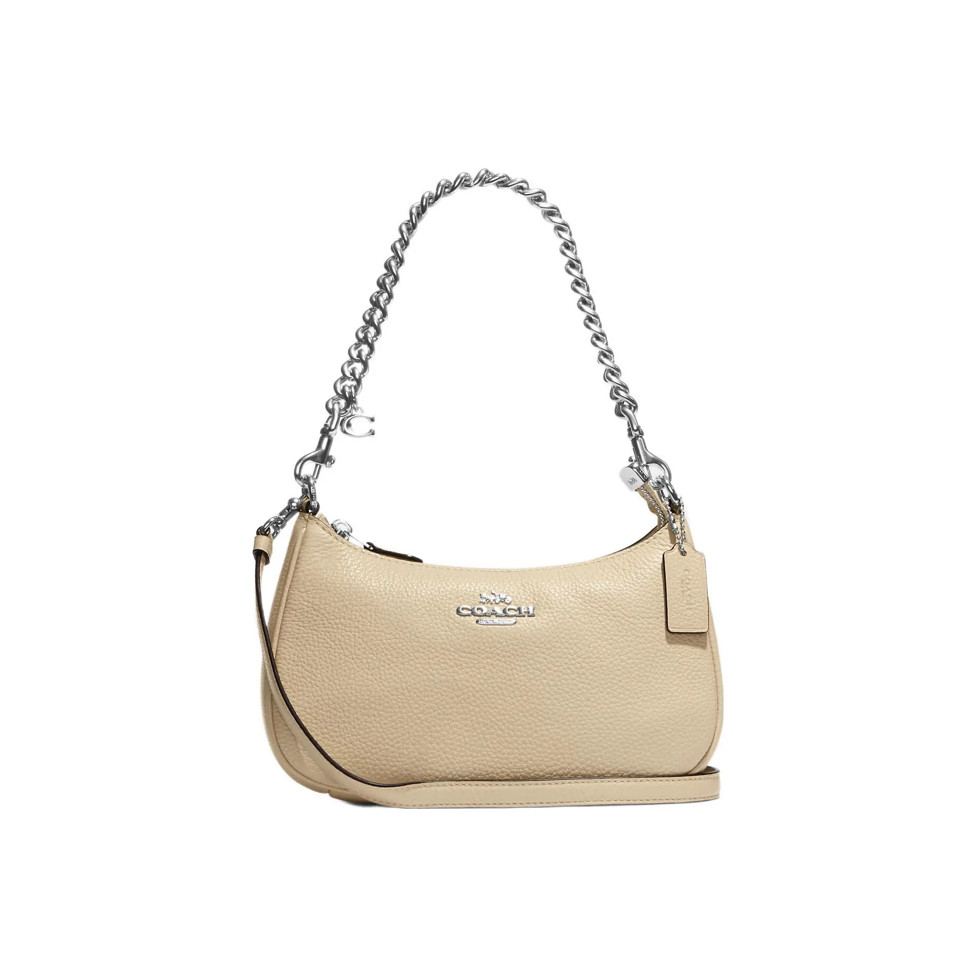 COACH Teri Песочный Кожа Портативная Сумка через плечо Сумка на плечо Женская Айвори Белый