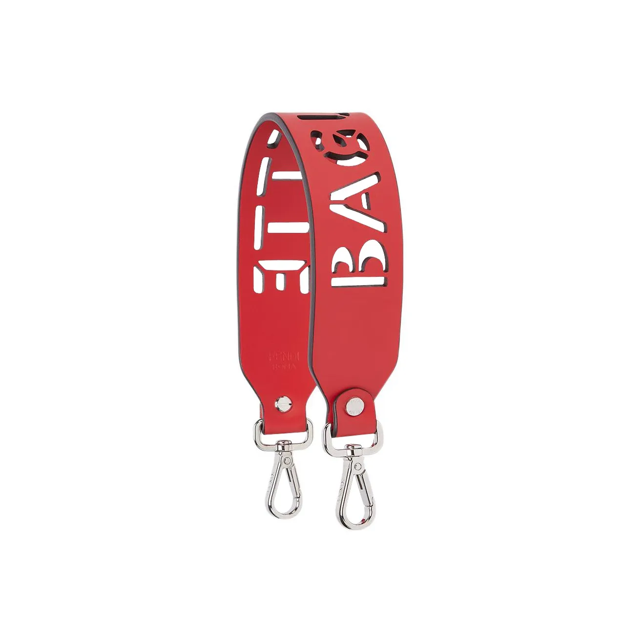 FENDI Calfskin Shoulder Strap Bag Strap Women's Red