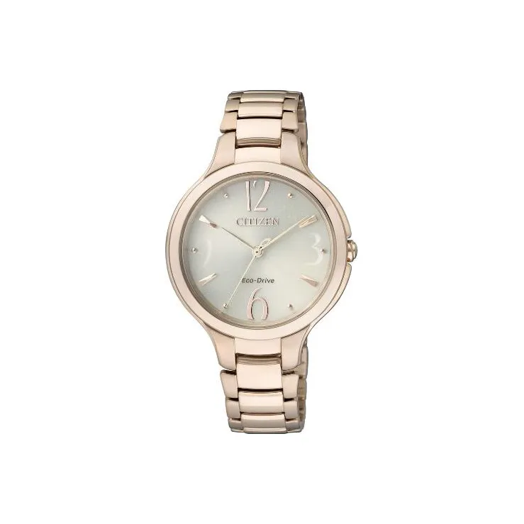 CITIZEN Светильник Кварцевый механизм Нержавеющая сталь Ремешок Часы Женские Часы Золотой циферблат EP5992 54P