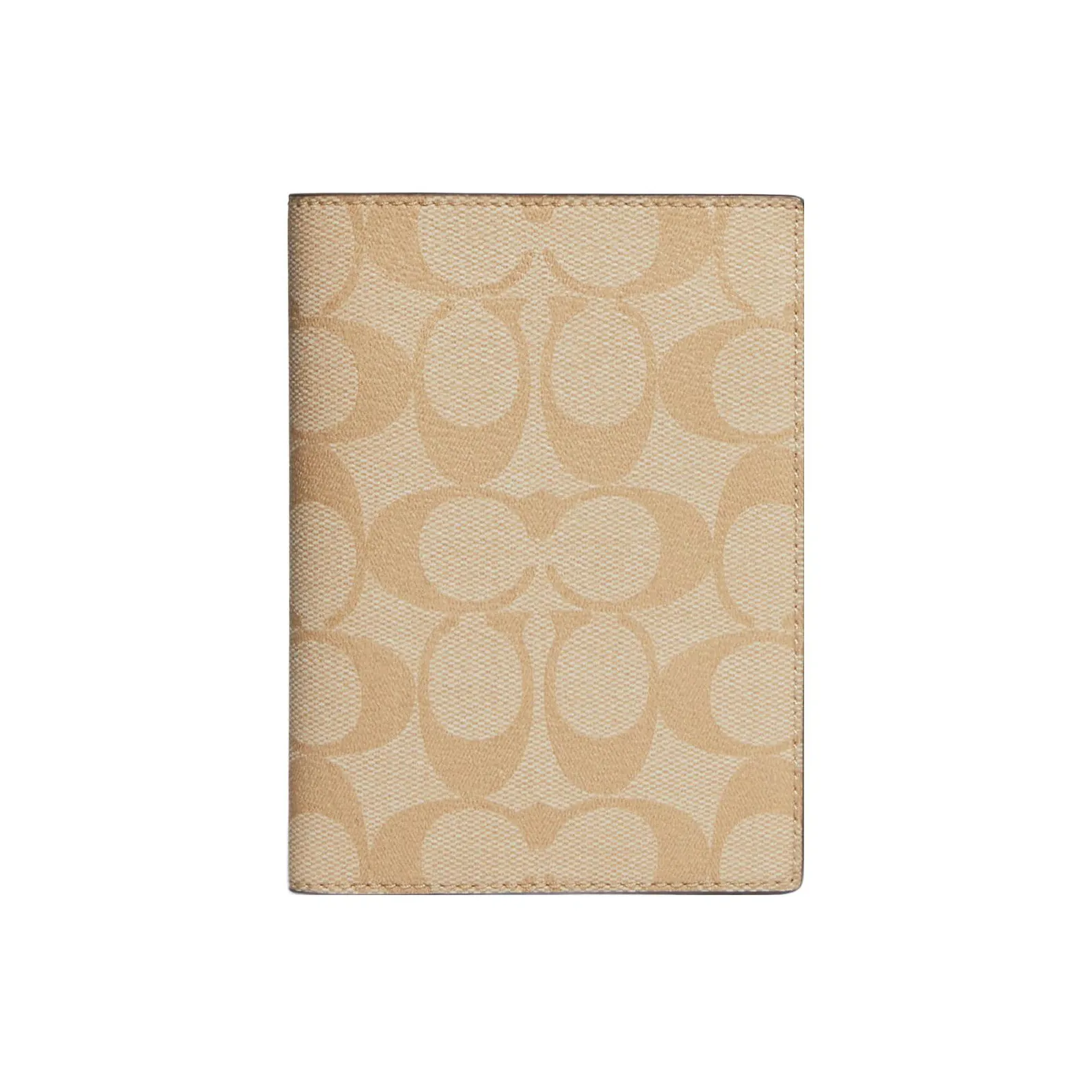 COACH Coated Canvas Document Bag Passport Holder Mini Women's Light Khaki