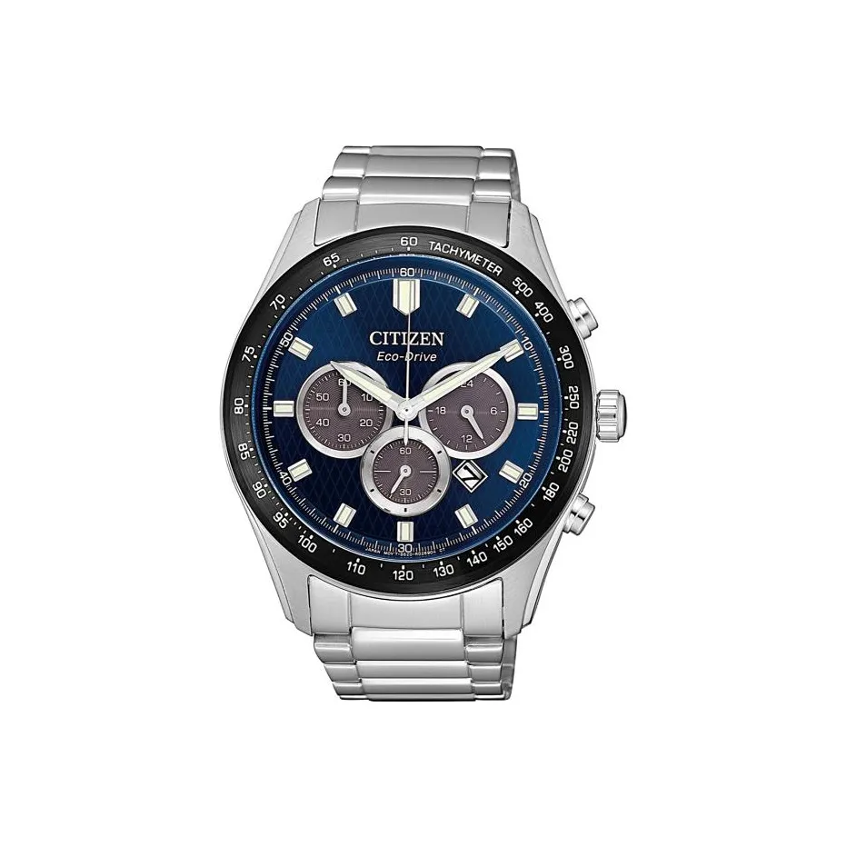 CITIZEN Светильник Кварцевый механизм Мужские часы Ecology Drive Collection 43 мм Синий