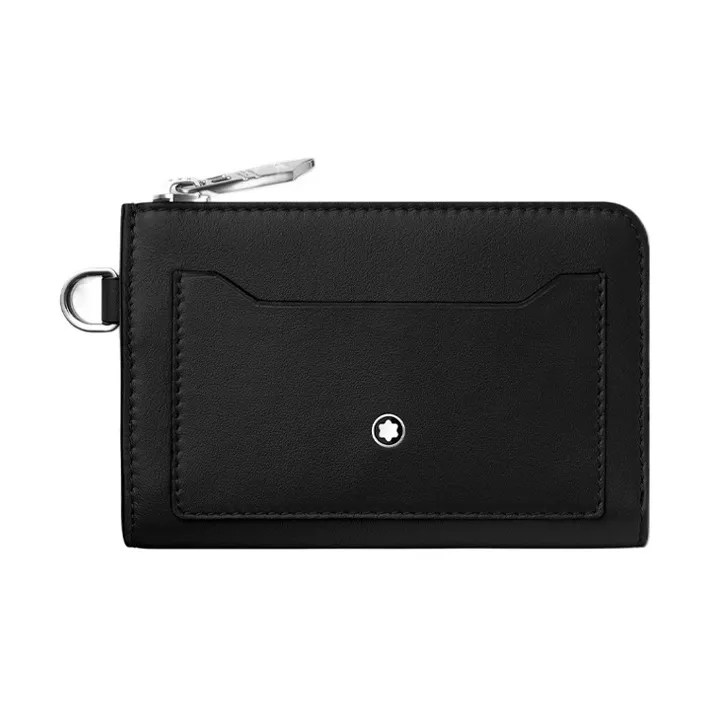 MONTBLANC Meisterstuck Full с рельефом кожа голень кошелек для ключей мужской черный