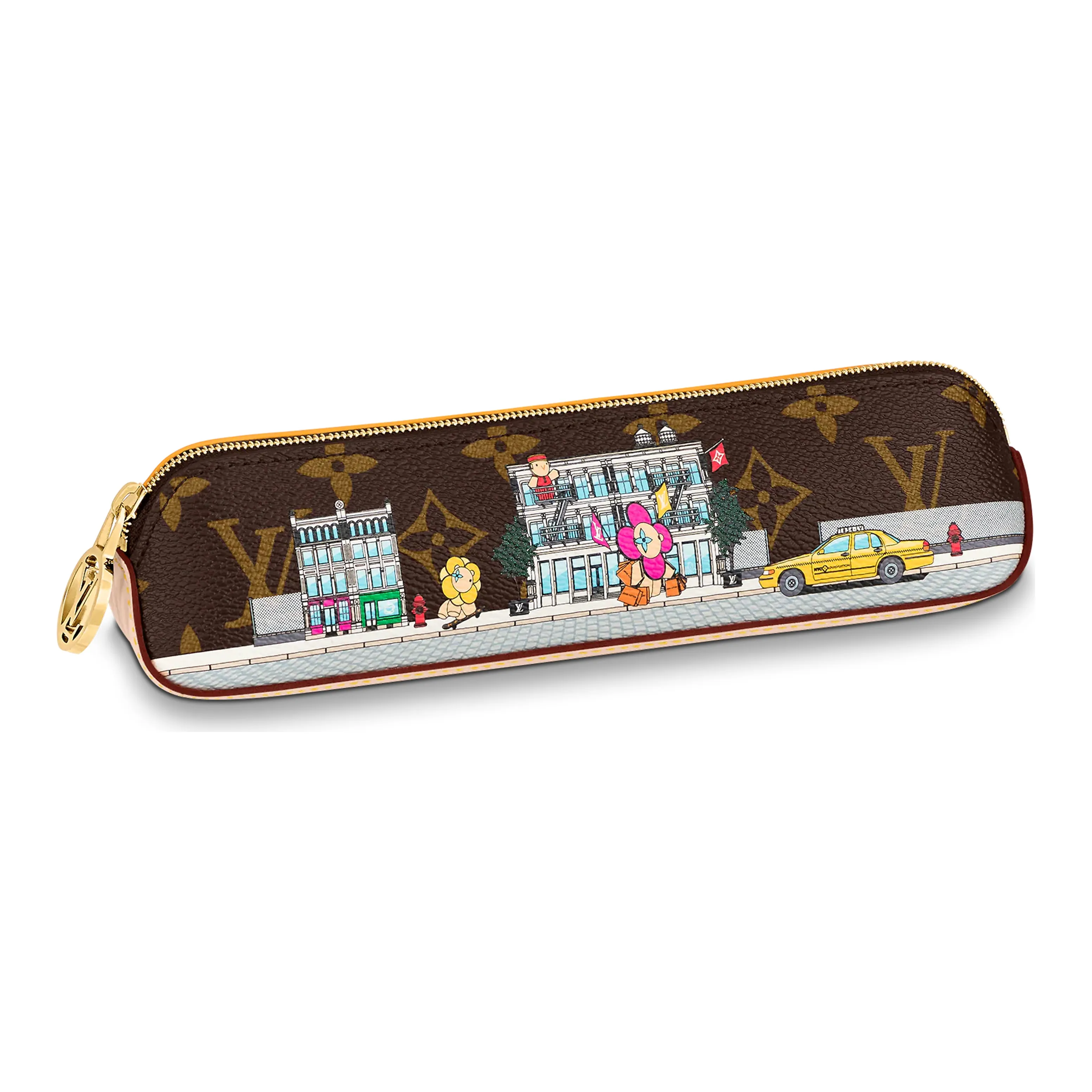 LOUIS VUITTON Nyc Pencil Pouch Vivienne Holiday Monogram Canvas
