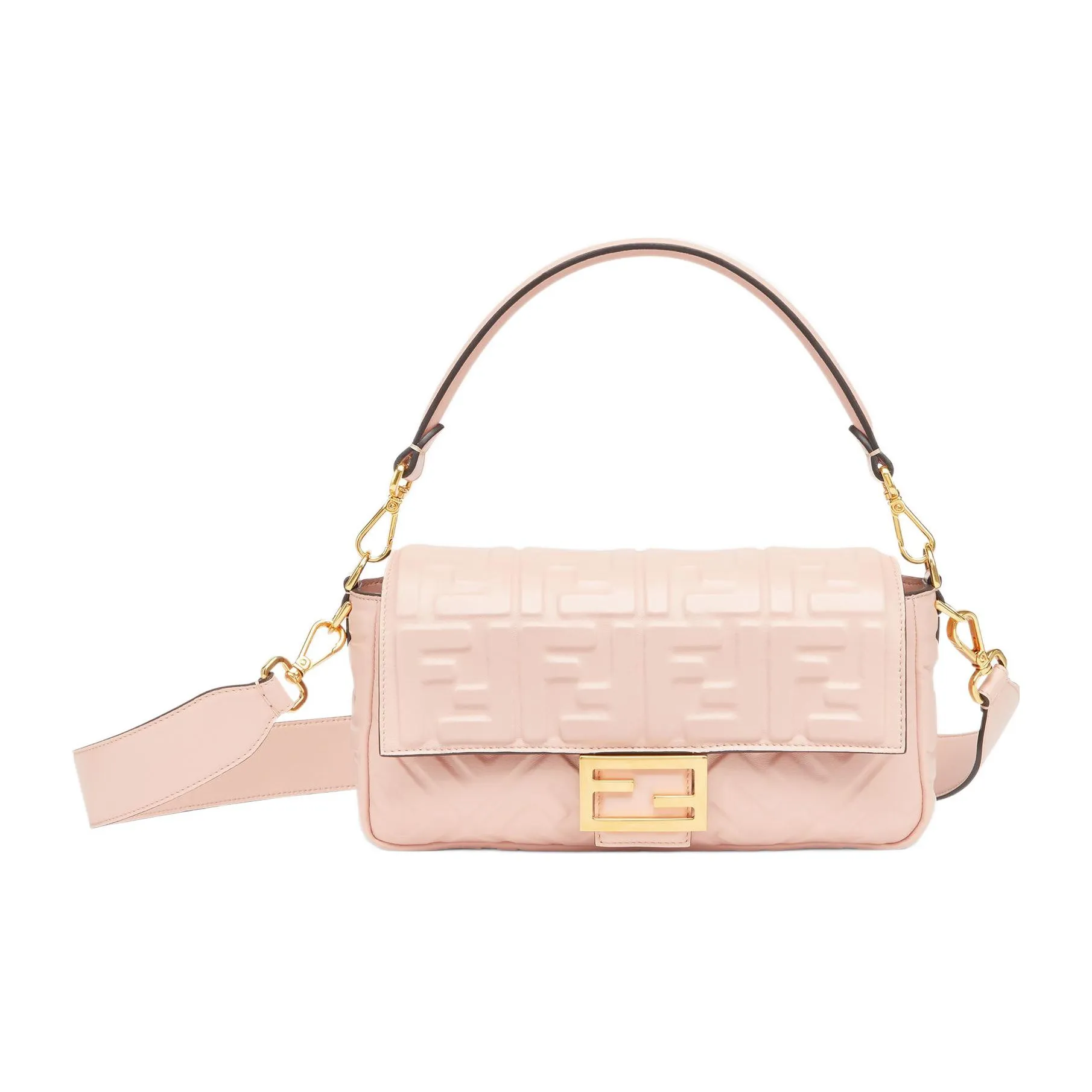 FENDI Baguette Sheepskin Portable Crossbody Bag, Shoulder Bag Women's Pink