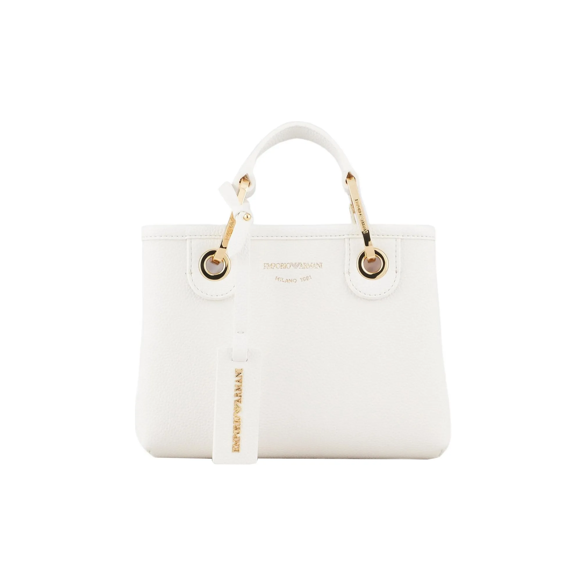 EMPORIO ARMANI Polyurethane With Polyester Shoulder Bag Crossbody Bag Handbag Mini Women's White