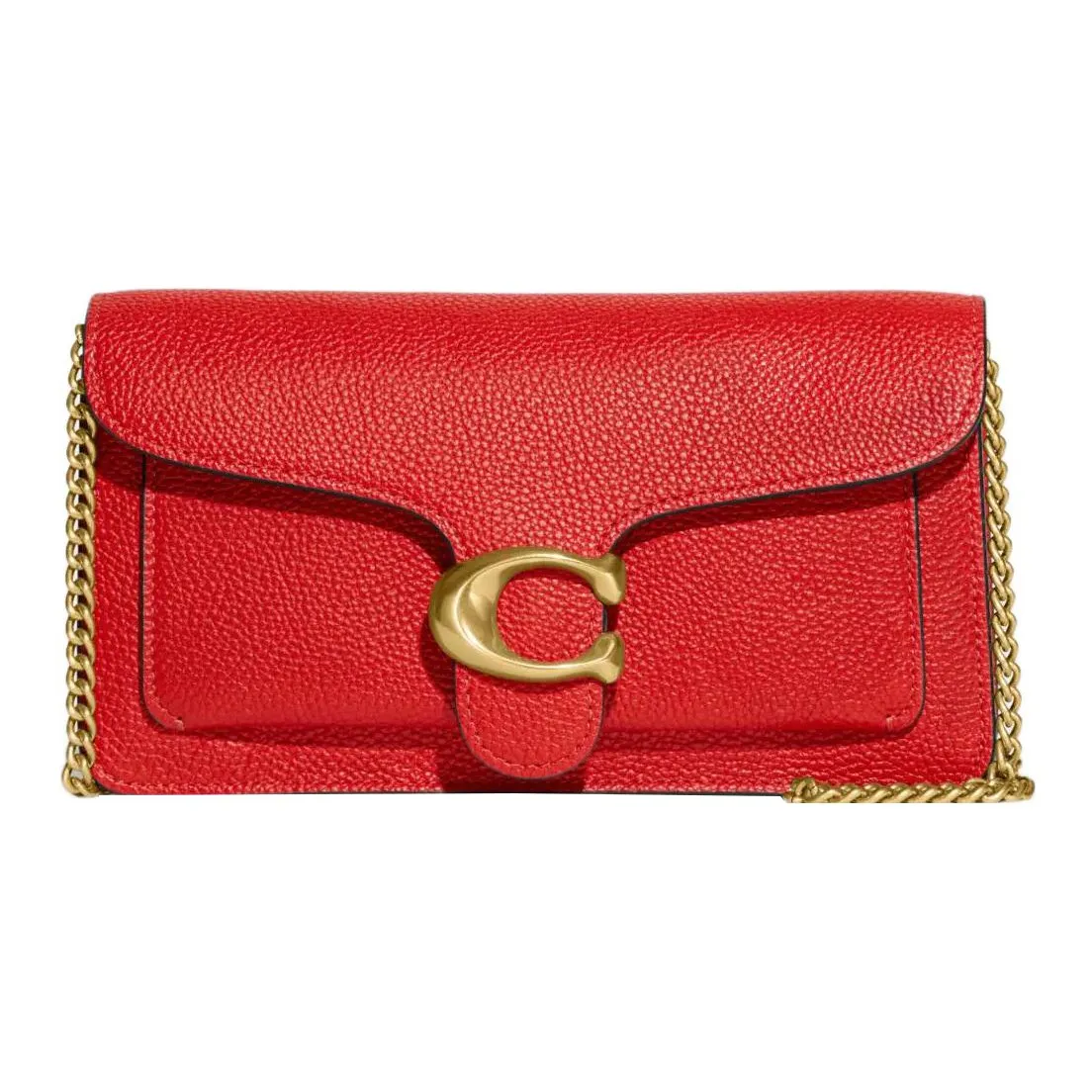 COACH Пескоструйная кожа Одно плечо Через плечо Клатч Маленький Женский Красный