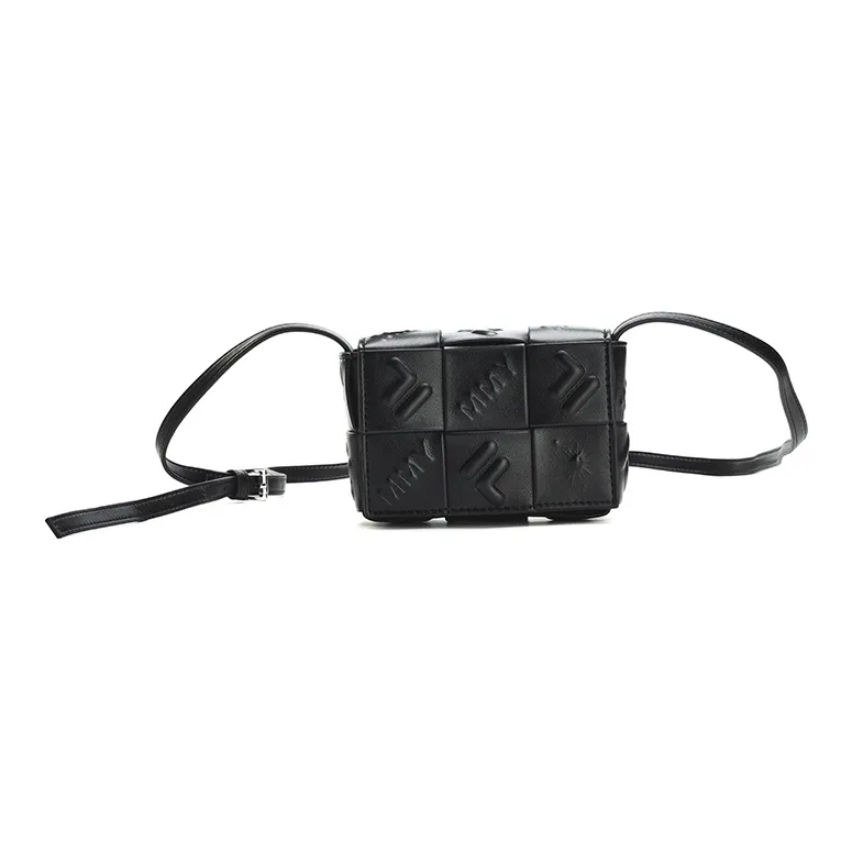 FILA Mihara Коллаборация ПУ (полиуретан) Чехол для телефона Сумка через плечо Экстра Маленькая Женская Глубокий Черный