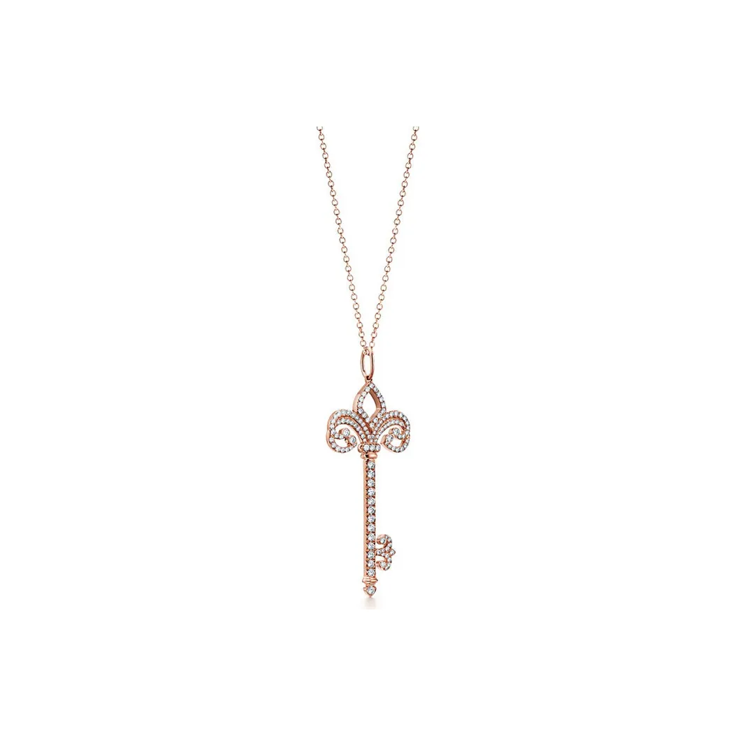 TIFFANY & CO. Keys Collection 18K Gold Necklace/Pendant Women's Rose Gold