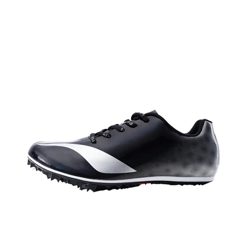 LiNing Slip-Resistant Легкий Rebound Низкий Топ Беговые кроссовки Унисекс Черный