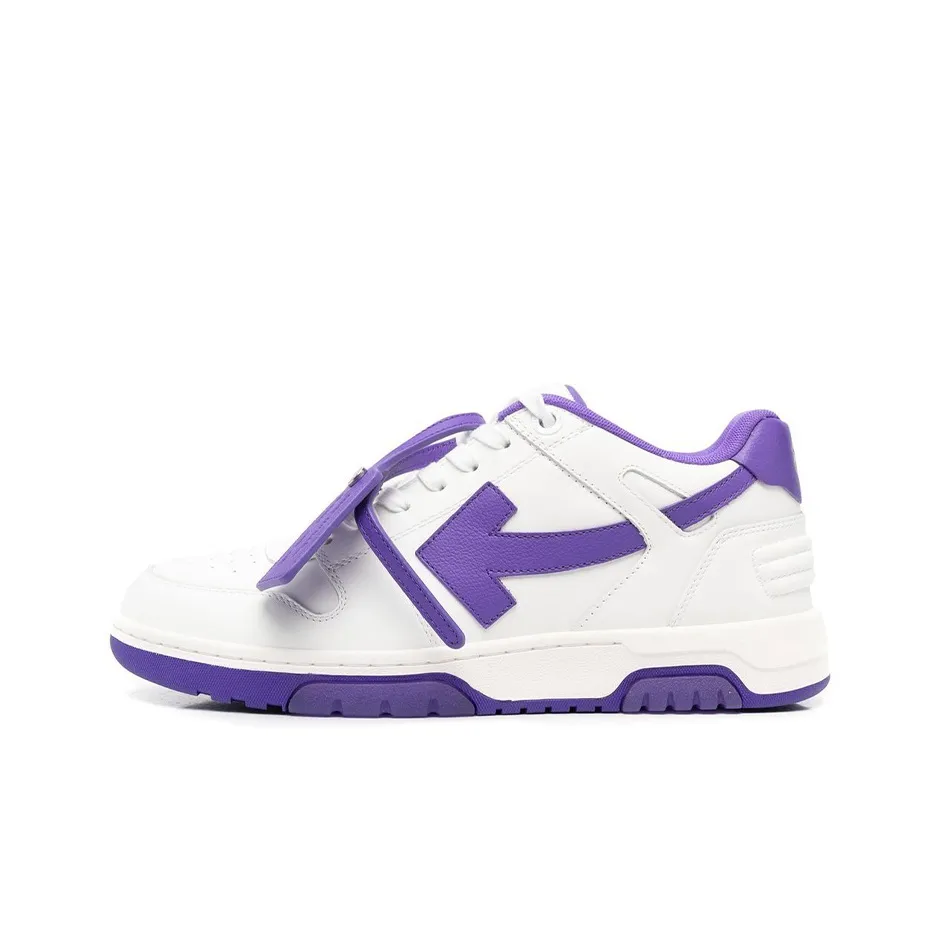 OFF WHITE Out Of Office 'OOO' Low Tops White Purple White