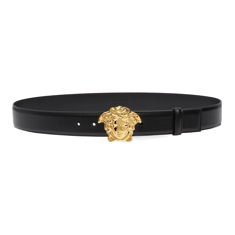 FANSIZHE Cow Leather Belts Men's Black Width 4cm