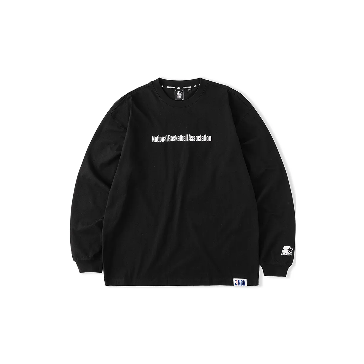 STARTER x NBA Рукав с спущенным плечом T-рубашка Унисекс Черный