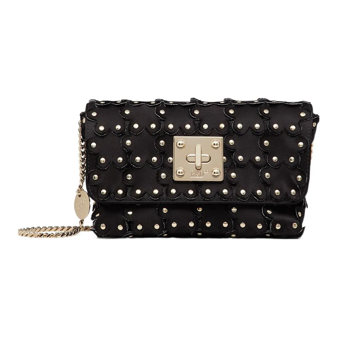 RED VALENTINO Satin Crossbody Bag, Shoulder Bag Trumpets Women's Black