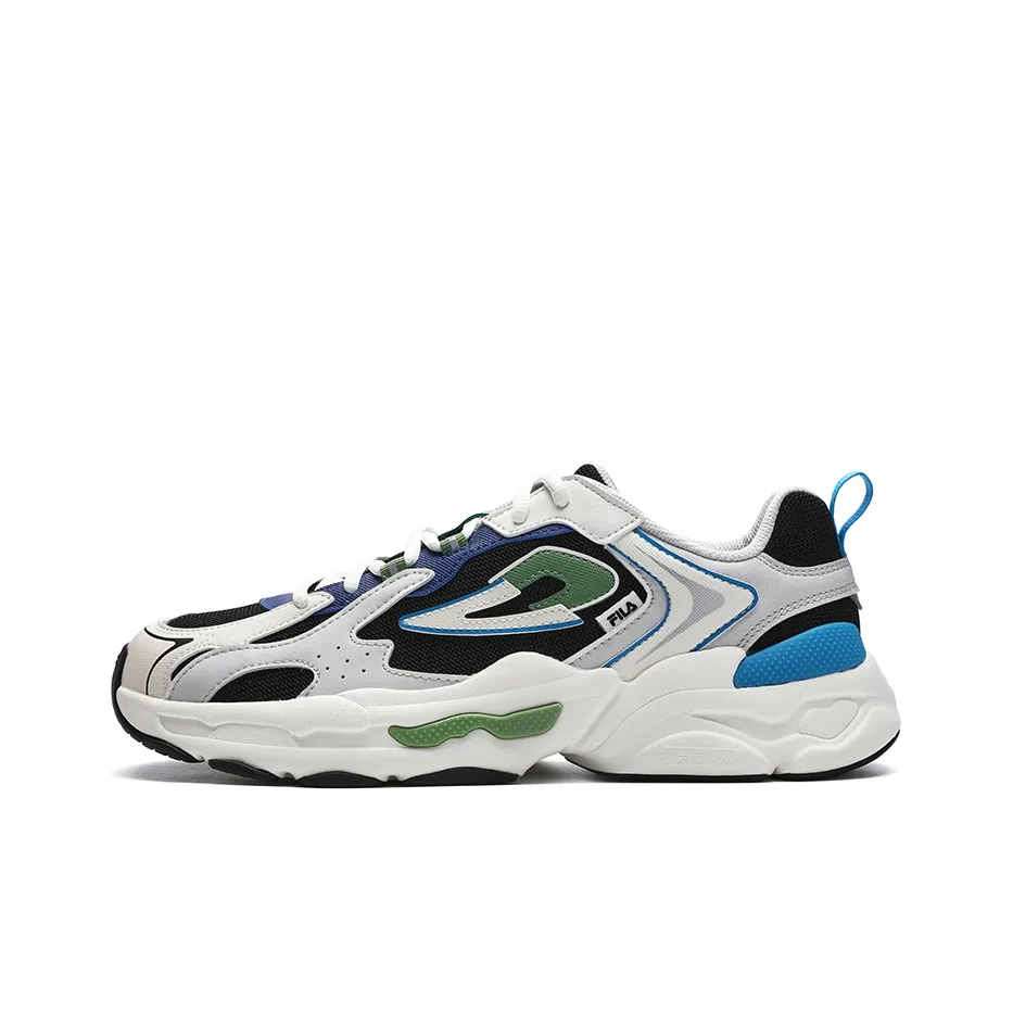 FILA Y2K Slip-Resistant Low-Top Casual Shoes Men's White Black Lotus Gray
