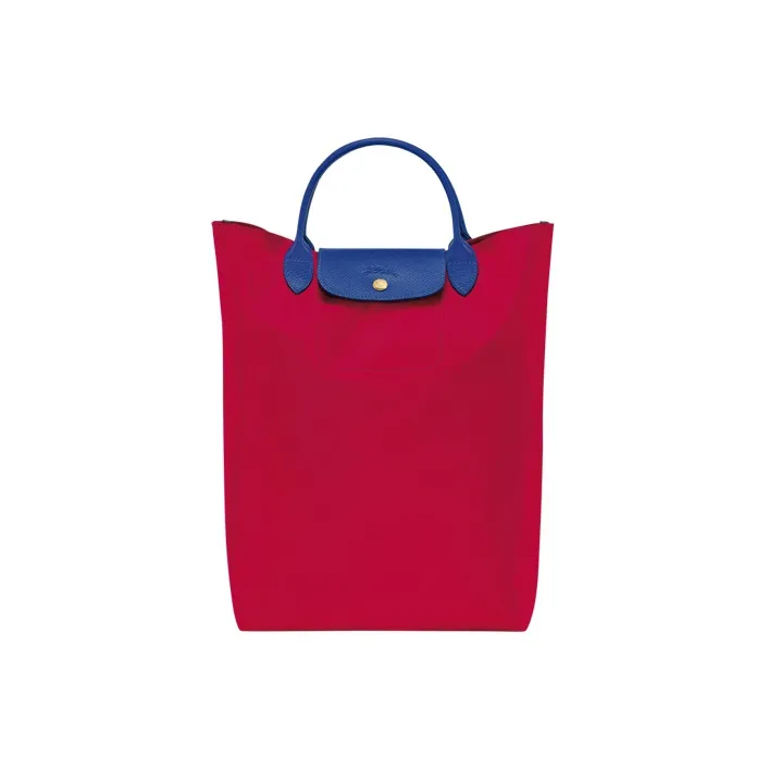 LONGCHAMP Le Pliage RE Play Холст и Кожа Тоут Сумка Сумка для покупок Сумка Обычная Женская Красная и Синяя