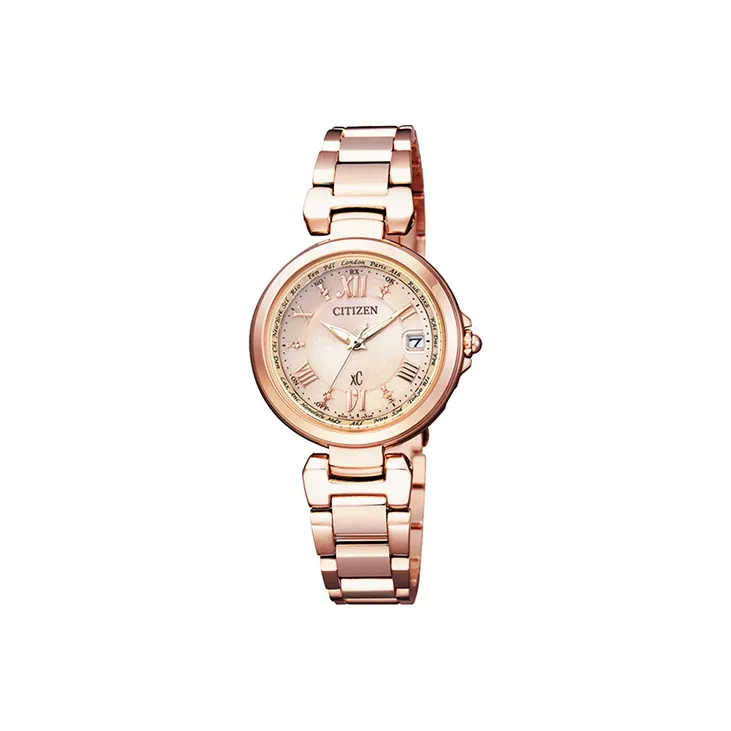 CITIZEN Ecology Drive Collection Солнечный Кварцевый механизм Нержавеющая сталь Ремешок Часы Женские Золотистый Циферблат