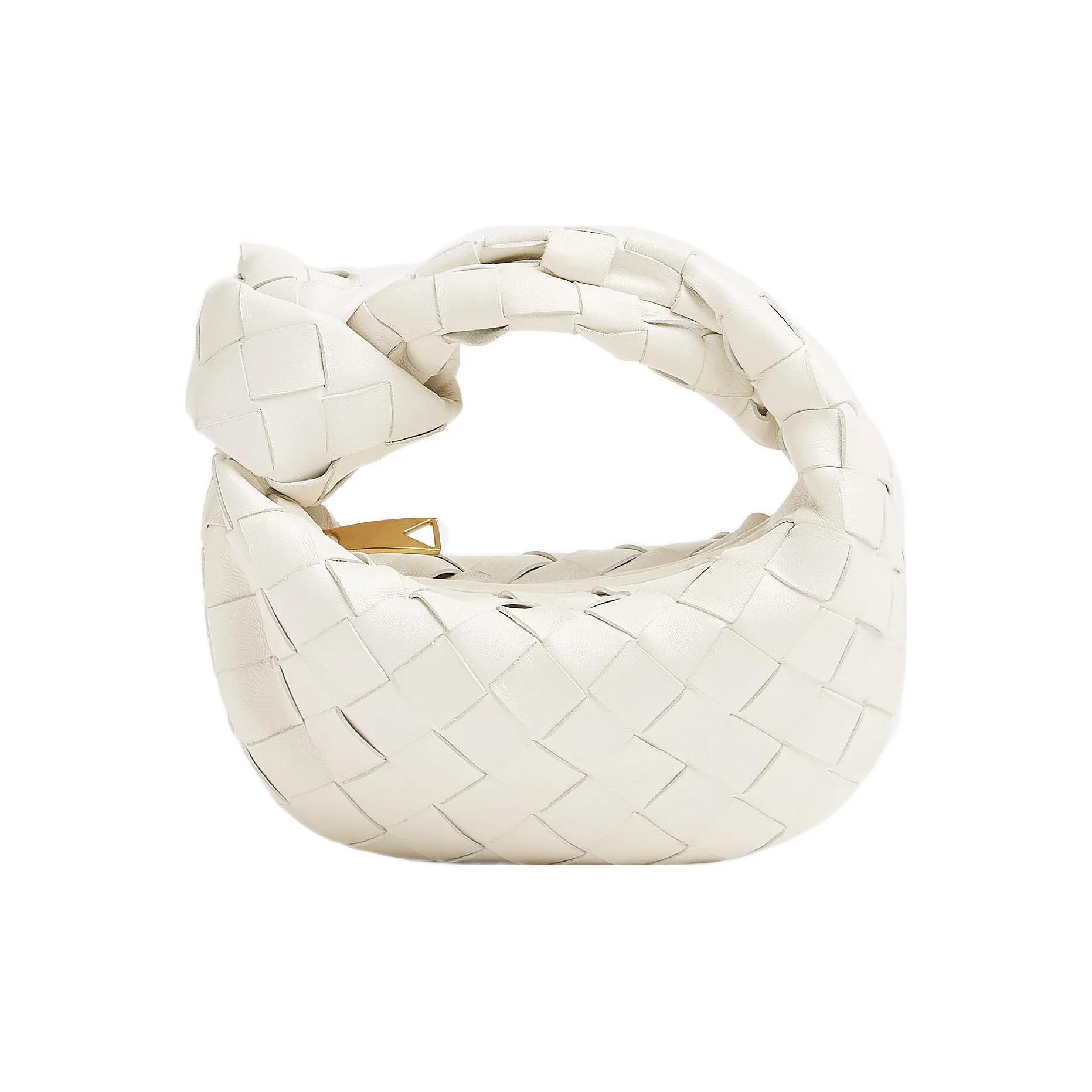 Bottega Veneta JODIE Lamb Leather Handbag Mini Women's White