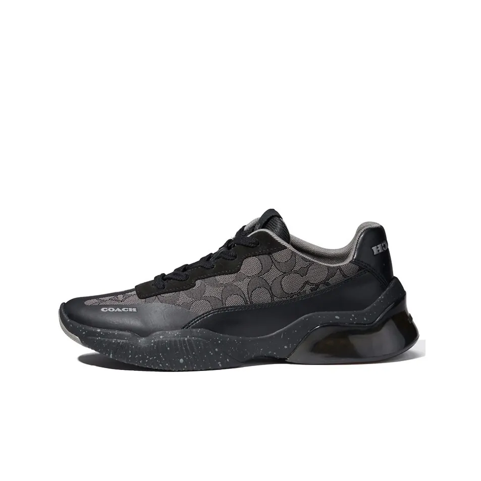 COACH Slip Resistant Low Top Sports Casual Shoes Men
s Black